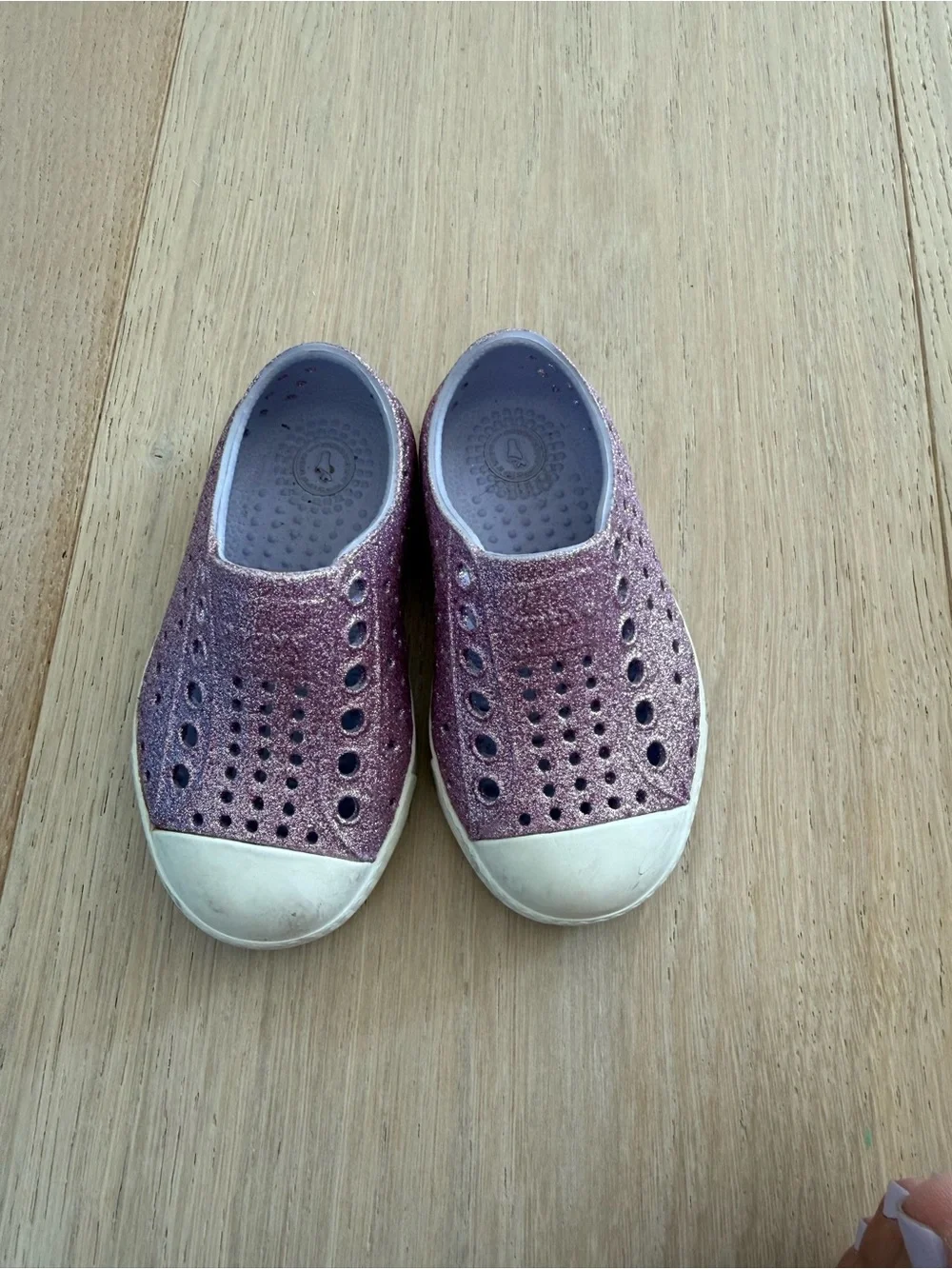 Kids Native Jefferson Bio-blingGlitter Slip-On Shoes — purple